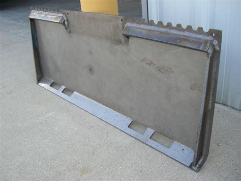 skid steer backing plate|attachment plate for skid steer.